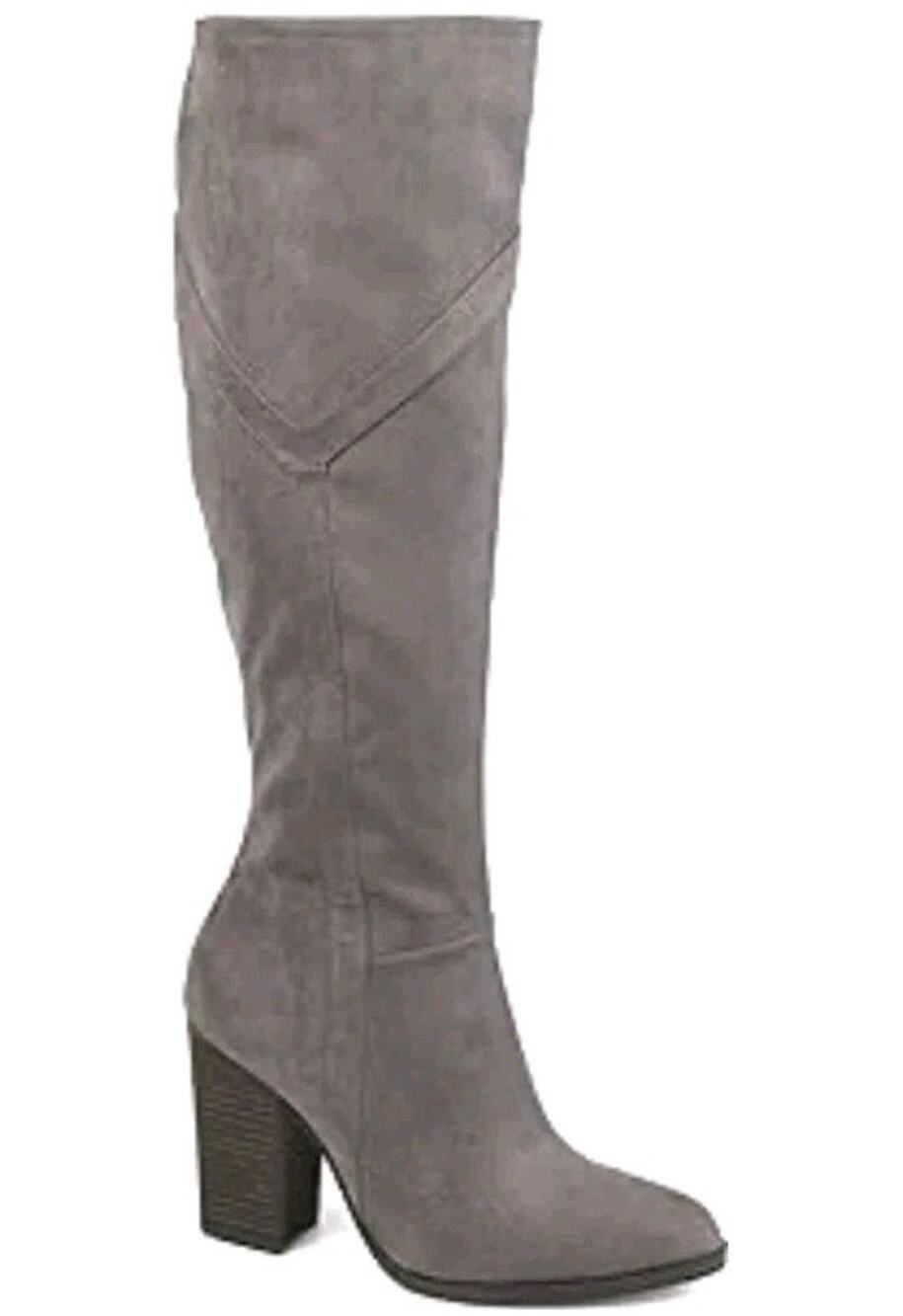 Journee Collection ~Woman Size 9M~ Kyllie Silver Gray Knee-High Boots NWOB.